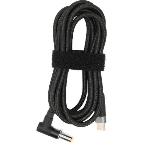 Câble de charge pour ordinateur portable, connecteur d'alimentation CC, câble convertisseur Type-C PD (1,5 m) (1/5)