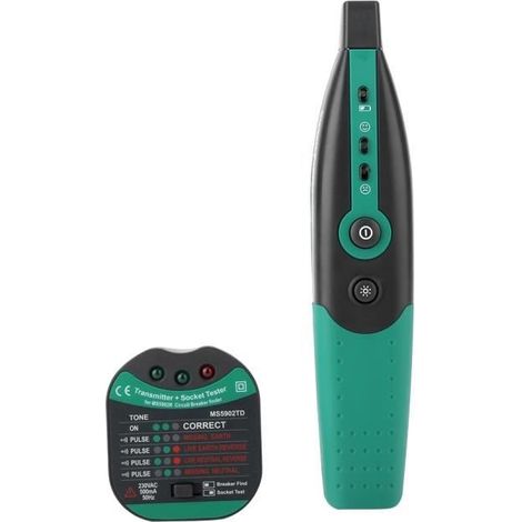 (Grün) MS5902 Leitungsschutzschalterprüfer, automatischer US/EU-Sicherungsprüfer, Zubehör-Hardware-Tester (1/4)