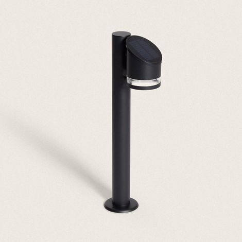 LED Bodenstehleuchte Außen Solar 50cm Aluminium Eddan Schwarz