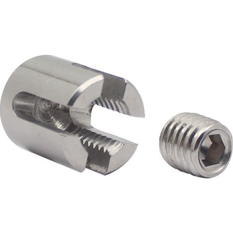 Stainless steel 316 cable clamp / cross clamp / cross groove clip – Accessories for yachts and boats M168 – Net weight: 0.088 kg