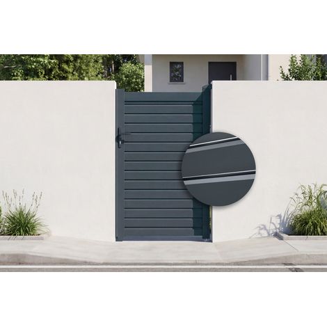 Tor 1m CALANCIA H.160cm graues Aluminium