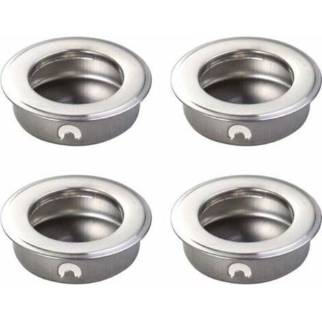 pezzi 35 mm Maniglia a incasso piatta in acciaio inossidabile con inserimento a dito per porta scorrevole, ferramenta per armadi e cassetti