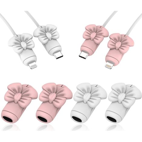 2 Paire Protections de Câbles 2 en 1 - En silicone - Protège Contre la Casse et les Dommages des Câbles (1/5)