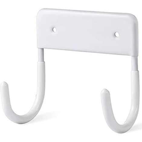 Soporte de pared para tabla de planchar, blanco mate, metal resistente, ahorra espacio, tornillos incluidos.
