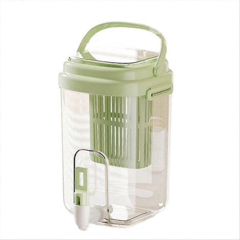 Bouilloire froide avec robinet, pichet à eau et jus pour réfrigérateur, distributeur de boissons en plastique pour la maison, récipient à filtre pour 2 L. (1/5)