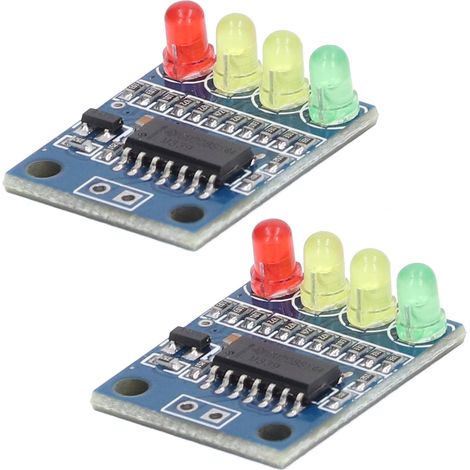 2 Pièces Indicateur de Niveau de Batterie 12V avec 4 LEDs, Testeur de Capacité 4 Phases pour Batterie (1/5)