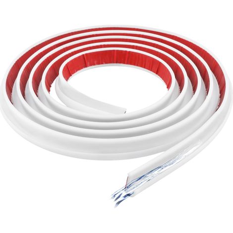 3 Mètres Gouttière pour RV, Camping Car, Voiture, Bateau - Bande de Caoutchouc Auto-Adhésive, Forme de J, Blanc (1/5)