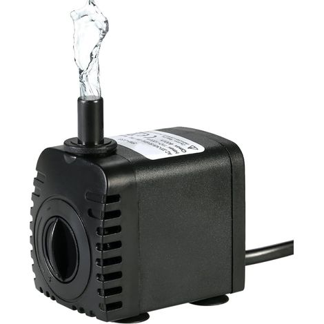 Pompa sommergibile per acqua, pompa per acquario ultra silenziosa da 600 l/h, 8 W, con 4 ventose, per fontane, acquari, sistemi idroponici con 2 bus