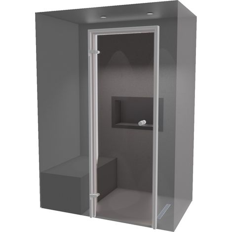Hamam-Kabinenbausatz zum Befliesen 150 x 90 mit Dampfgenerator 2
