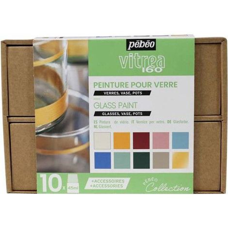 Coffret peinture - PEBEO - Vitrea 160 - Acrylique - Brillant - Pastel