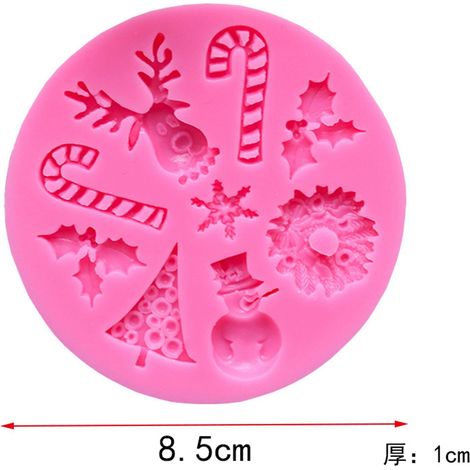 Weihnachtliche Silikon-Backform zum Selbermachen, mehrfache dekorative Kuchen-, Fondant- und Schokoladenform (Nr. 18) (1/4)