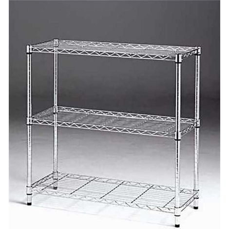 Estanteria stylo 3 baldas cromadas 90 cm (alto) 90 cm (ancho) 35 cm(fondo) (1/3)