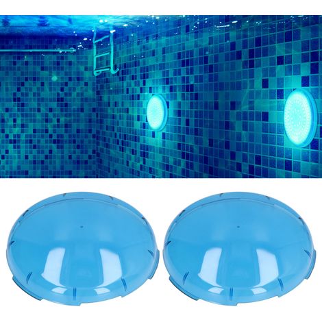 2 Pièces de Couvertures de Lentille pour Éclairage de Piscine 19CM Bleu Transparent Compatible avec Lumière de Piscine (1/5)