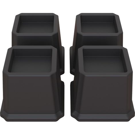 Teen Rehausseurs de lit 7,6 cm Rehausseurs de meubles robustes pour canapés, rehausseurs de chaise, rehausseurs de canapé, rehausseurs de table Ensemble de 4 pièces, noir (1/5)