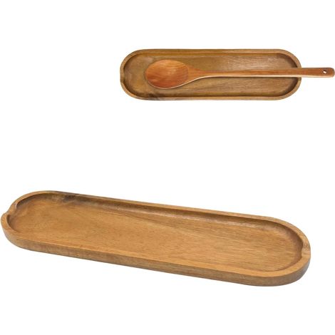 Repose cuillère cuisine, lisse longue porte cuillere cuisine en bois porte-ustensiles cuisine pour spatule cuillère pince