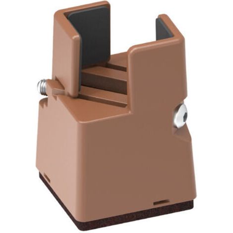 Set of 4 Adjustable Furniture Risers - Brown - 50mm Height - Fits 22-42mm (1/5)