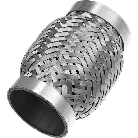 Auto Échappement Flexible Tuyau Tube Échappement Joint Argent Ton 2"x4" Remplacement d'article (1/5)