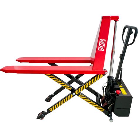 Transpalette électrique grande levée à ciseaux 1,5 T hauteur 800 mm avec batterie 80Ah MW Tools TPL2008SE (1/4)