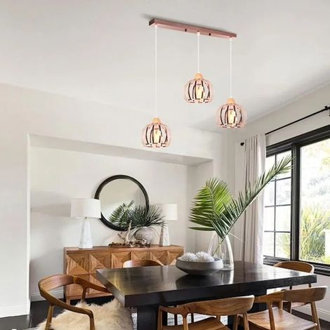 Lustre Industriel Moderne Lampe Suspension Vintage en Cage Luminaire Plafonnier Design Cage Rétro pour Salon Chambre (1/5)