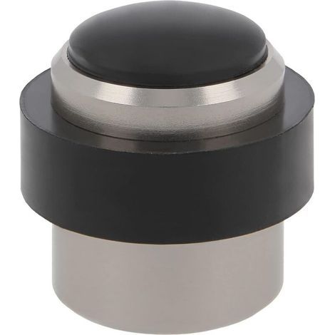 Türstopper für den Innenbereich - 60 mm hoch - Schraubbefestigung - Holzschrauben im Lieferumfang enthalten - mit rutschfester Gummiauflage (silber) (1/5)