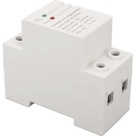 Dispositif de protection contre les surtensions et les sous-tensions monophasé à réarmement automatique avec indicateur lumineux, 40 A AC 230 V, entrée montante et sortie descendante (1/5)