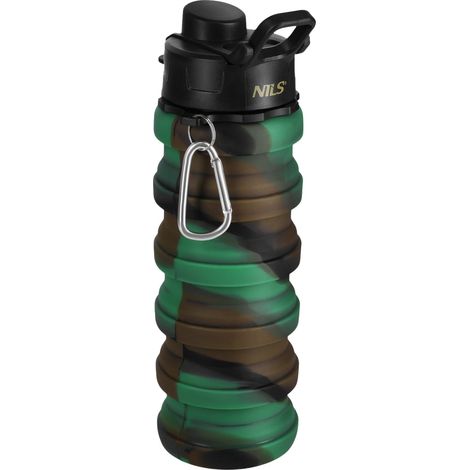 Faltbare Wasserflasche aus Silikon, 500 ml, Grün