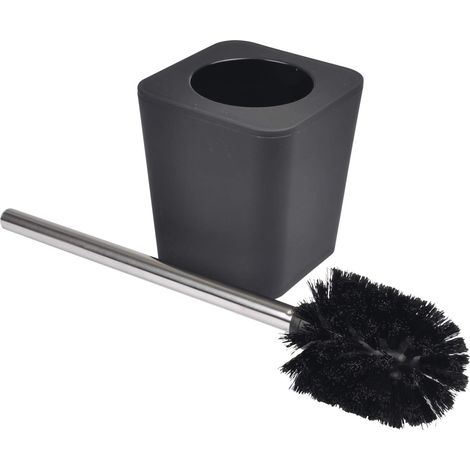 douceur d'intérieur, Brosse Wc (11.6 x 11.6 x 38.2 cm) Vitamine Noir, Plastique Soft Touch (1/2)