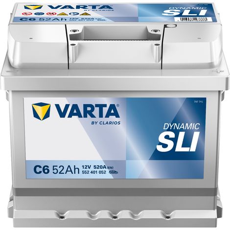 Batterie de démarrage Varta Silver Dynamic L1B C6 12V 52Ah / 520A 552401052 (1/2)