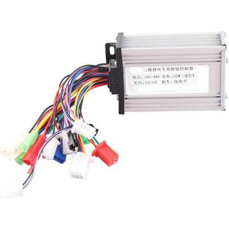 36V/48V 350W bürstenloser Motorcontroller für Elektrofahrräder, Dreiräder und Motorräder, mit Wechselrichter und 3 Geschwindigkeiten. (1/4)