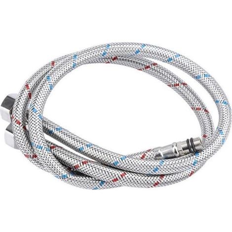 2pcs tuyau d\'alimentation flexible en eau connecteur de robinet en acier inoxydable chaud froid (EU G3 - 8) -CYA