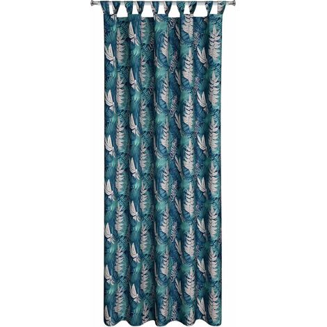 Gartenvorhang 155x220 türkisfarbene Blätter (1/5)