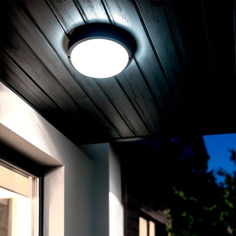 Plafoniera LED 25W Circolare per Esterni Ø175 mm IP65 Hublot Black 6500K Bianco Freddo