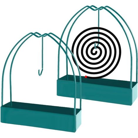 Spiralhalter für Mückenschutzmittel im Außenbereich – Räucherstäbchenhalter aus Eisen mit Ständer für Mückenschutzspiralen für Haus und Garten – Einfaches Aufhängen Ihrer Mückenschutzspiralen (Grün) (1/5)