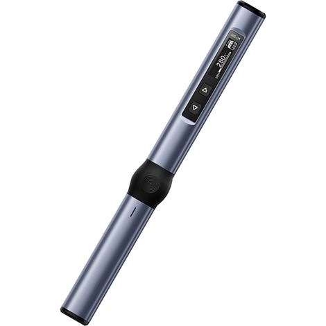 Kit de fer à souder électrique numérique avec support, embout, câble Type C, fer portable à souder DC9-24V gris bleu (1/5)