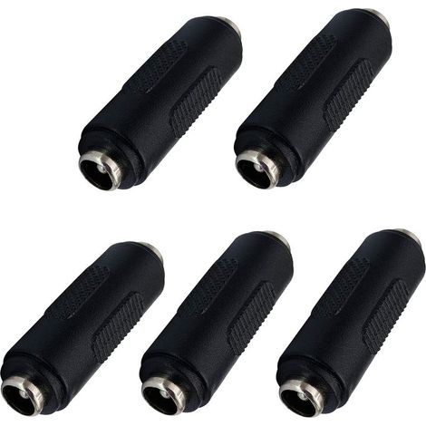 DC 5,5 mm x 2,1 mm Netzadapter, Hohlstecker DC 2,1 mm x 5,5 mm Buchse auf Buchse Kupplung für CCTV-Kamera, LED-Leuchte, Router (5er-Pack/Buchse) (1/5)
