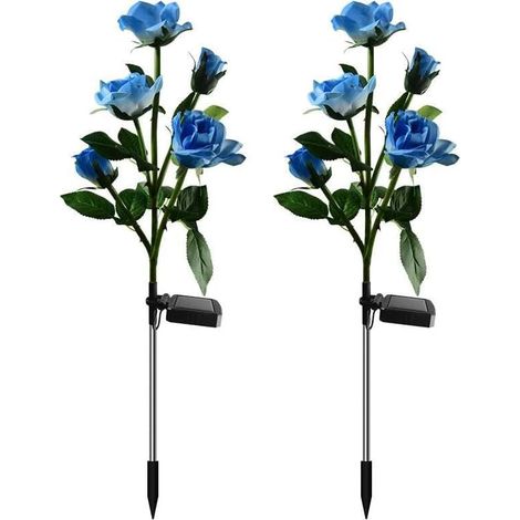 2 ampoules LED tournesol, ampoules à fleurs, ampoule rose à insert, ampoules de jardin extérieur, décoration, veilleuse, bleues - AquaForge (1/5)