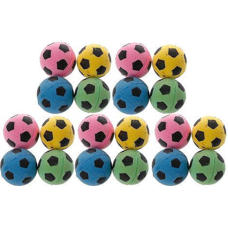 Lot de 20 balles en mousse colorées pour chat et chien, jouet interactif pour lancer la balle