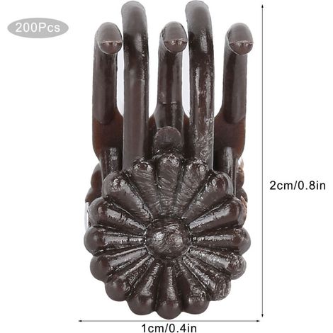 [Gartenklammern] Blumenstützclips für Orchideen und Stängel – 200er-Packung – Kunststoff – Braun oder Grün – Maße: 2 x 1 cm – Sicherer Halt ohne Beschädigung der Pflanzen