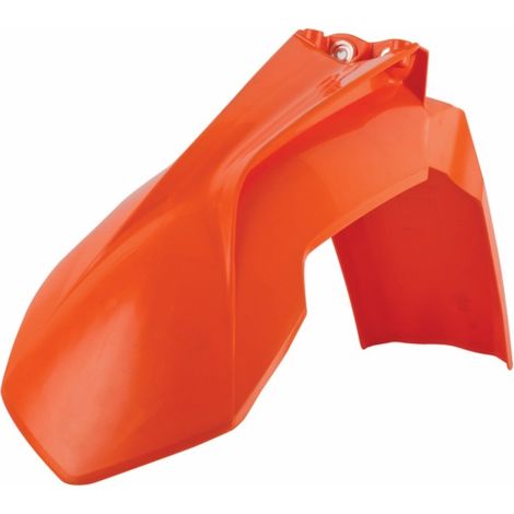 Guardabarros delantero Polisport para KTM SX, SXF, EXC, EXCF, XC, XCF (modelos 2013, 2016 y 2014) color naranja.