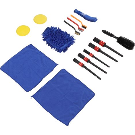 Set mit 15 professionellen Autoreinigungsbürsten für Felgen, Stoßstangen und Lüftungsschlitze (1/5)