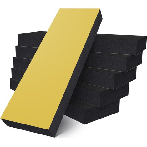 6 Pièces Mousse Protection Garage, 30 x 10 x 3 cm Protection Porte de Voiture, Autocollante Protection Murale Antichoc, Protection Mur Garage pour Voiture, Noir (1/5)