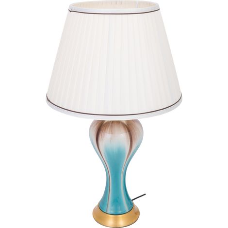 Lámpara de mesa de cerámica azul D36x60h cm (1/5)