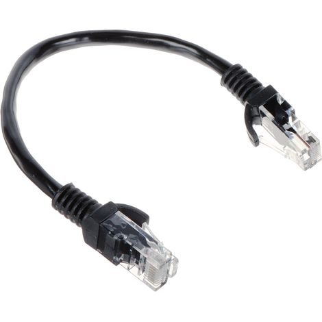Cavo patch RJ45/0.2 - nero 0,2 m (1/2)