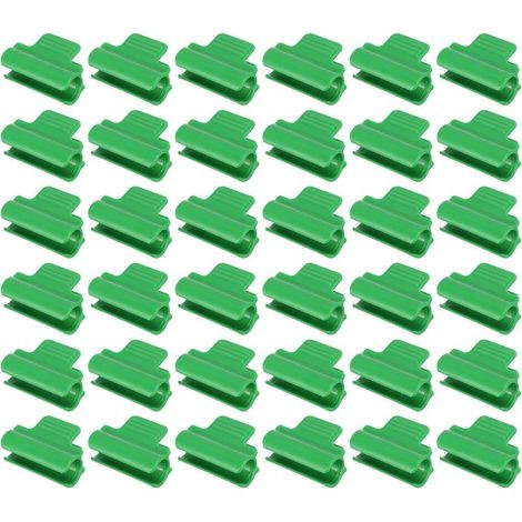 Gartenclips, 50er-Packung, Clips für 16-mm-Gartenschläuche, Gartenbögen, Pflanzenabdeckungsnetz, Tunnel, Schattierungsgewebe, Grün (1/5)
