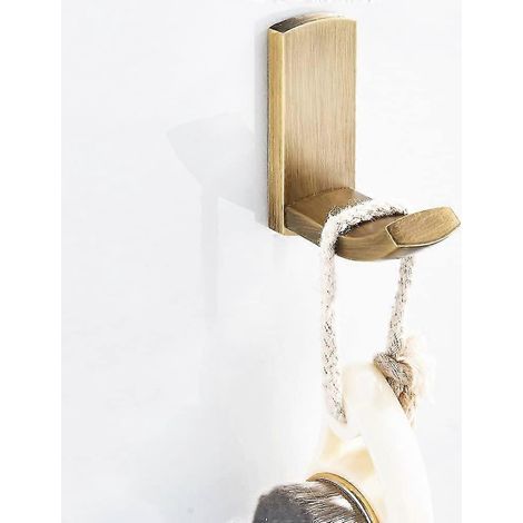 Patère murale antique pour vêtements, porte-serviettes, porte-peignoirs, structure en laiton pour salle de bain de style rétro vintage
