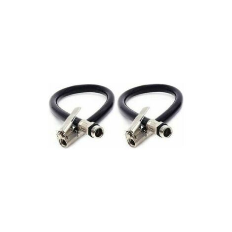 2pc pneu mandrin gonfleur pompe tuyau véhicule pneu gonfleur tuyau haute qualité pneu gonfleur tuyau noir caoutchouc remplissage pneu Air tuyau 2 pièces (1/4)