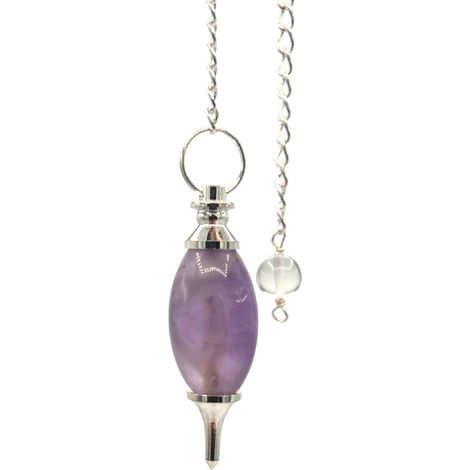 Pendule de pierres précieuses en forme de Lingam - Améthyste- Vendu par 1 (1/2)