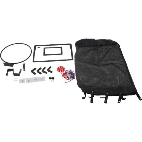 Cesto portabiancheria da appendere alla porta, capacità 5 kg, nero (1/5)