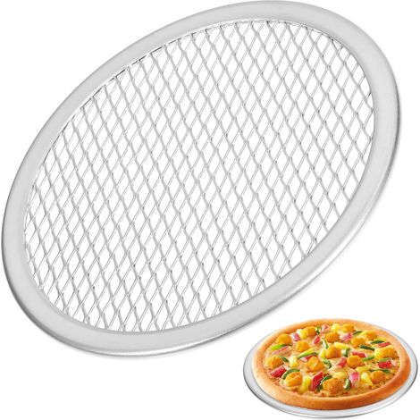Plaque à Pizza Ronde 15 Cm Aluminium Antiadhésive Cuisson Homogène Ventilée pour Four et Pâtisserie Cuisson Pizza Pain Gâteaux