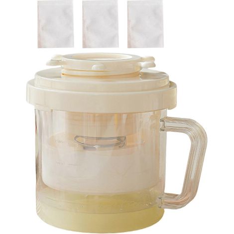 Komplettes Set für die professionelle Joghurt- und Käseherstellung, Joghurtsieb, lebensmittelechtes Küchengerät, geeignet für handwerklich hergestellte Milchprodukte, cremeweiß 1 (1/5)